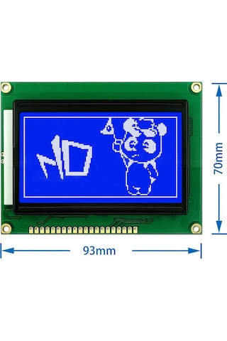 2.9 Inch 12864b V2.0 Mavi Glcd Modül Spi 5v 128x64 Pixel Grafik Lcd Display Ekran