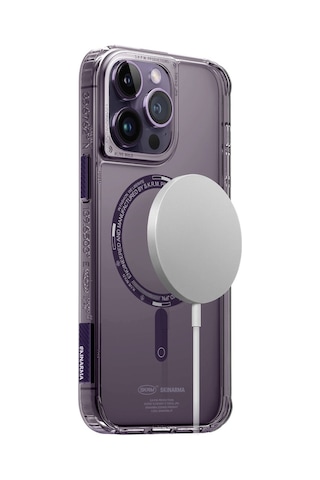 Apple Uyumlu iPhone 14 Pro Kılıf Skinarma Şeffaf Airbag Tasarımlı Magsafe Şarj Özellikli Saido Kapak