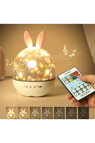 Çocuklar İçin 21 Filmli 8 Müzikli Hareketli Projektör Gece Lamba