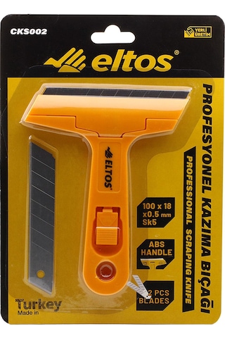 Eltos Cam Kazıma Bıçağı Yedek Jiletli Saplı 14.5 cm CKS002