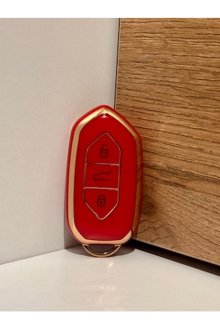 Amblemli Togg T10x-t10f Uyumlu Anahtar Kılıfı Kırmızı