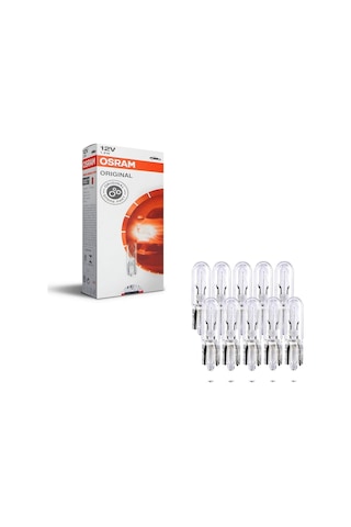 12v T5 1.2w Dipsiz Gösterge Ampulü 10 Adet Osram 2721 10x