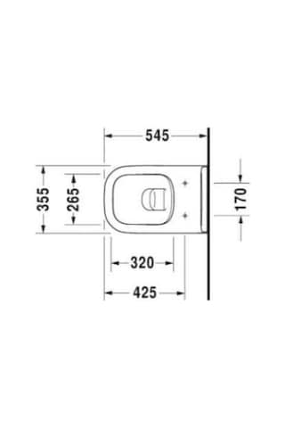 Duravit - D-code Kanalsız Rimless Asma Klozet Yavaş Kapanır Kapak Dahil - 45703920a1- Diğer