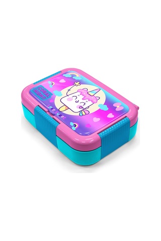Coral High Kids Renkli Batik Unicorn Dondurma Prenses Desenli Paslanmaz Çelik Beslenme Kabı 39320 Pembe
