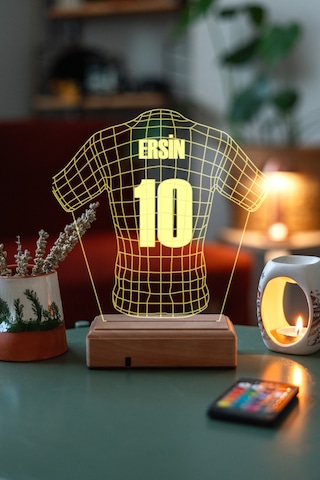 Futbol Sevenlere Hediye Tasarım 3D Led Forma Gece Lambası
