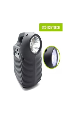 Gts1525 Rgb Işıklı 4 İnç Taşınabilir Bluetooth Hoparlör Fm Radyo Parti Hoparlörü Acil Durum Feneri
