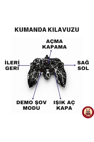 Oyuncak Led Işıklı 360 Akrobat Uzaktan Kumandalı Araba Şarjlı 4x4 Off Road Dublör Oyuncak Araba Siyah