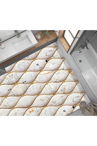 Yer Kaplama Zemin Kaplama Folyosu 65x130 Cm 3d Soyut Karo