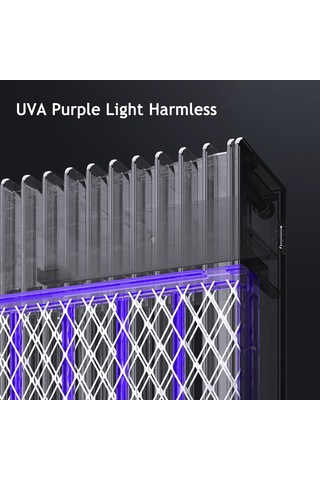 Vkemall Usb Şarjlı Siyah Elektrik Şoku Komar Öldürücü Lambası - Ev İçi Fiziksel Mor Işık İçeren Dikey/duvar Tipi 2'li Tasarım
