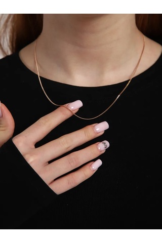 Voznesenskij Uvelirnyj Zavod 925 Ançız Kolye Gümüş Zinciri Altın Kaplama 250228215 Altın