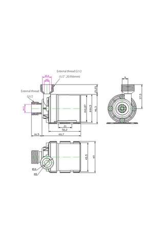 Reedark Mini Sessiz Dc12v Kaldırma 5m 800l - H Fırçasız Su Pompası