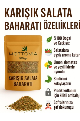 Karışık Salata Baharatı 1000 Gr 1 Kg %100 Doğal, Katkısız Ve Taze Baharat Karışımı