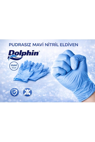 Pudrasız Nitril Mavi Eldiven