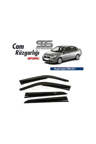 Cam Rüzgarlığı Renault Symbol Thalia 2008-2012Mügen Tip Piano Black (STS OTO AKSESUAR)
