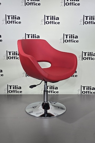 Monaco Çalışma Kuaför Kesim Koltuğu Tepsi Ayak Kırmızı