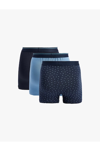Koton Pamuklu Puantiyeli 3'lü Boxer Seti Lacivert Desenli 6slm90012mk