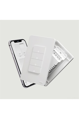 Geeksen Akıllı Ev Tuya Wifi Anahtarı - 4 Yollu Beyaz Amerikan Standartı, Uygulama İle Uzaktan Kontrol, Zamanlama Ve Ses Komutu Desteği Tuya Wifi