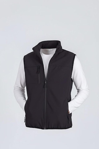 Vatan Tekstil Dik Yaka Slim Fit 3 Cepli Softshell Erkek Yelek Su İtici Kumaş Gri