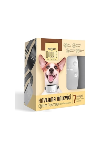 Doggie Havlama Önleyici Eğitim Tasması Ayarlanabilir Beyaz