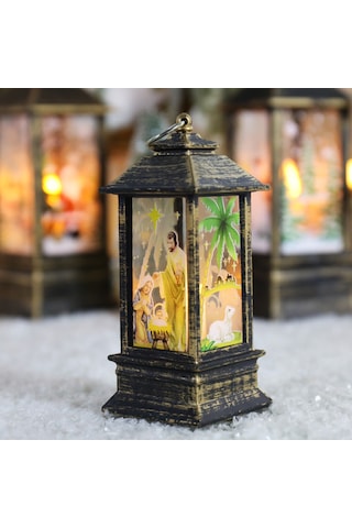 Folinda Noel Dekorasyonu: Küçük Boy Jülüs Figürlü Fon Lambası, Masaüstü Aydınlatıcı, Ag13 Pil Dahil, Vintage Stilde Noel Vibe Ekleme Diğer