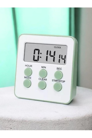 Led Ekranlı Dijital Masa Saati & 2 Alarm Kademeli Kronometre Seti Alarm, Tarih, Sıcaklık Göstergeli Modern Masa Saat Seti Haki Kronometre Diğer