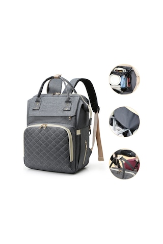 Vkemall Taşınabilir Bebek Bezi Çantası Sırt Çantası Büyük Kapasiteli Suya Daya