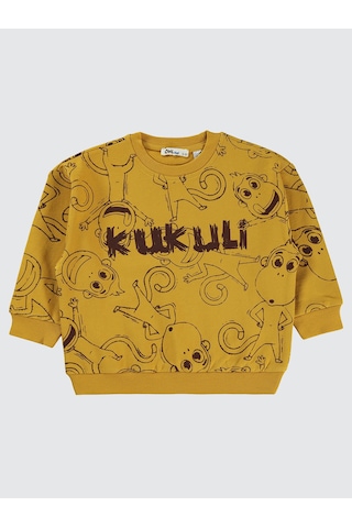 Kukuli Erkek Çocuk Sweatshirt 2-5 Yaş Hardal Hardal