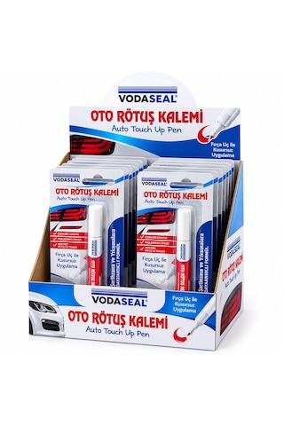 12 Adet Metalik Beyaz Oto Rötuş Kalem Fırça Uç 5ml