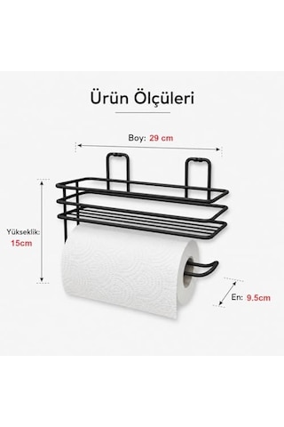 Yapışkanlı Raflı Havlu Askısı,baharatlık Askısı,kağıt Havlu Askılı Duvar Tipi Baharatlık Ve Şampuanlık, Çok Renkli