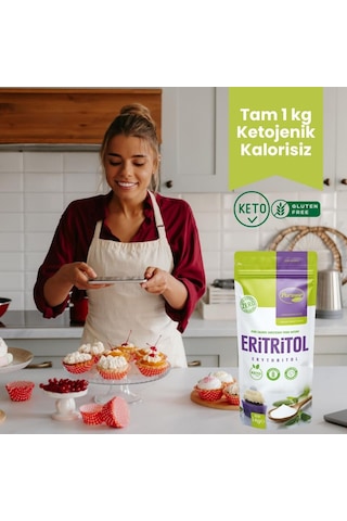 Parmor 1 Kg Eritritol 1 paket. Keto / Ketojenik / Vegan diyet