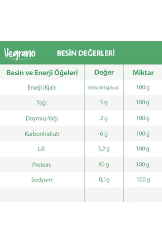Vegrano Pirinç Protein Tozu 100 G