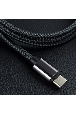 Micro Usb Hasır Metal Ipli Android Hızlı Şarj Data Kablosu