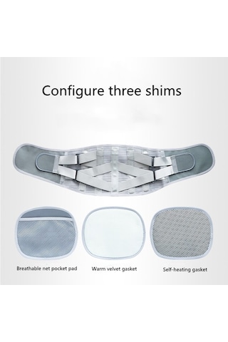 Çelik Levha Desteği Sıcak Ve Nefes Alabilen Bel Kemeri Bel Ortezi, Boyut: Xxl