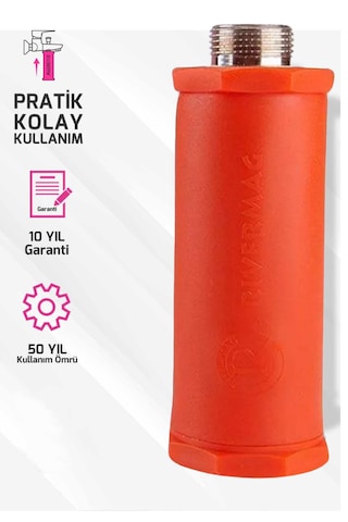 Rivermag Güçlendirilmiş 6 Mıknatıslı N52 Manyetik Kireç Kırıcı Önleyici 3/4 Beyaz Eşya Banyo Tesisatı