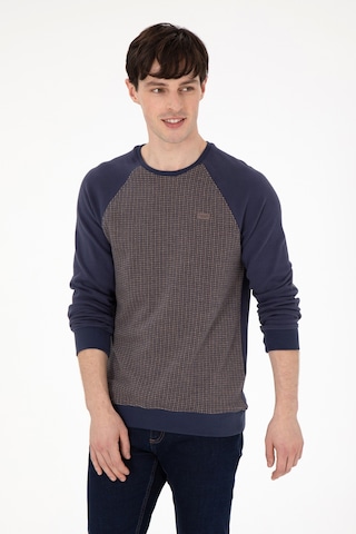 U.S. Polo Assn. Erkek Regular Fit Bisiklet Yaka İndigo Sweatshirt 50290763-VR028