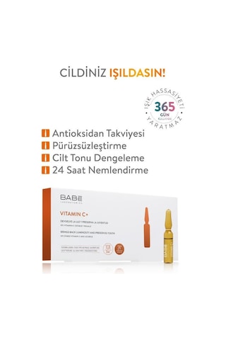 Babe Vitamin C+ Aydınlatıcı Etkili Konsantre Bakım Ampul Serum 10 x 2 ML