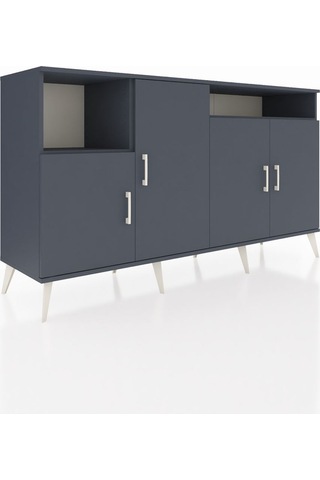 Hyperion Konsol 5 Raflı 4 Kapaklı 176x44x99 Antrasit-antrasit Antrasit-antrasit