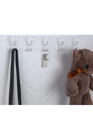 Kullanıma Uygun Kendinden Yapışkanlı Kancalı Askı Seti 28x12-3 Askılık
