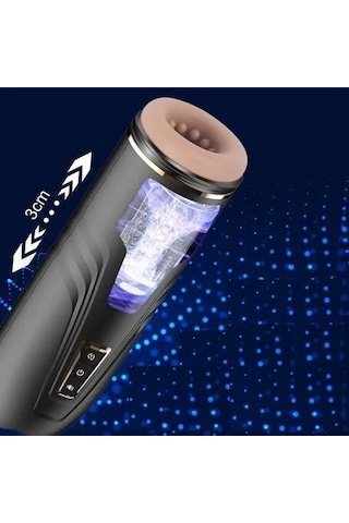 Lilitu Shop Usb Şarj Titreşimli Rotasyonlu Sesli Masturbatör 1299