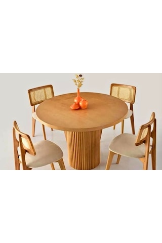 Helios Beyaz Hazeranlı Ceviz Ahşap Bohem Sandalye