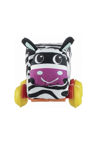 Molie Peluş Zebra Bebek Oyuncağı Araba