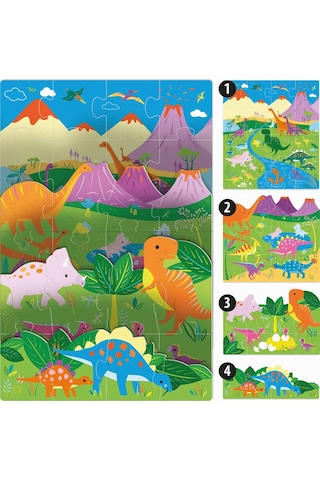 Headu Playrama Puzzle Dinosaurs 3-6 Yaş