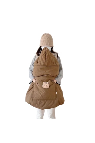 Bebek Arabası Dış Mekan Rüzgar Geçirmez Battaniye - Kahverengi