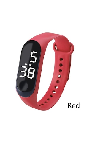 6 Renk Led Dijital Saat Dokunmatik Ekran Bilek İzle Bilezik Spor Rahat Elektronik Saat Spor Saat