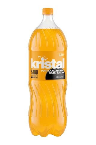 Kristal Portakal Aromalı Şekersiz Gazlı İçecek 2.5 L 6'lı