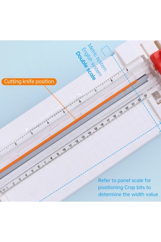 Kangvka 13045 4 Fonksiyonlu Kağıt Kesici - Düz/kesik/dalgalı Çizgi & Kıvrım Vuruşu, 23cm Genişlik, 6 Kağıtlı, Fotoğraf Kesim Aracı, Beyaz