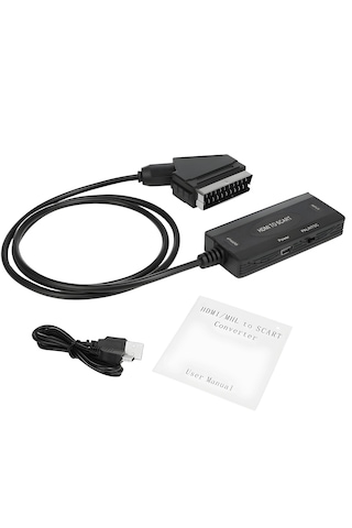 Alfais 5226 Hdmi To Scart 1080p Hd Av Video Çevirici Dönüştürücü Adaptör