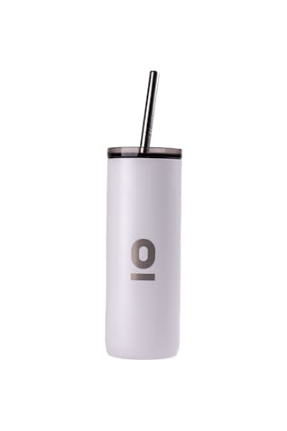 Paslanmaz Çelik Şeffaf Kapaklı Beyaz Mug Termos 600 ml No:84 Beyaz