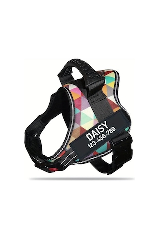 Honeybeeshop Kişiselleştirilebilir Papatya Desenli Polyester Köpek Yeleği Ivory White Xl Eğitim Ve Gezinti İçin Çekmeyi Önleyen Tasarım İsim Ve Telefon Numarası Eklenebilir Sadece Elde Yıkanır Altın