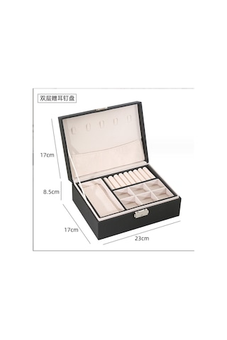 No.011 Mücevher Kutusu, Çift Saklama Kutusu Kolye Saat Küpe